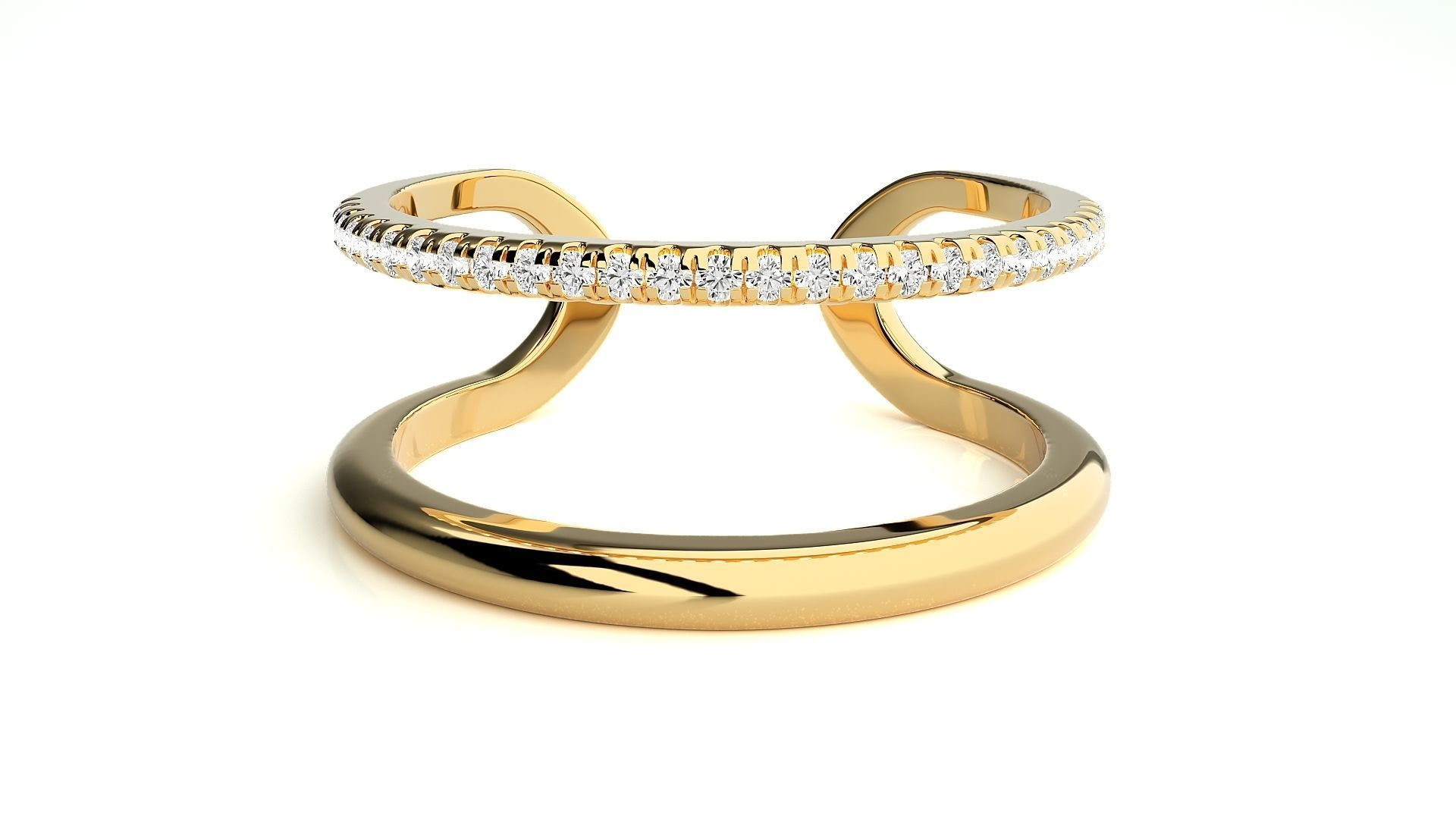 Wire Rim High Jewelry Cocktail Ring 3dm stl renders details 3D print model_7