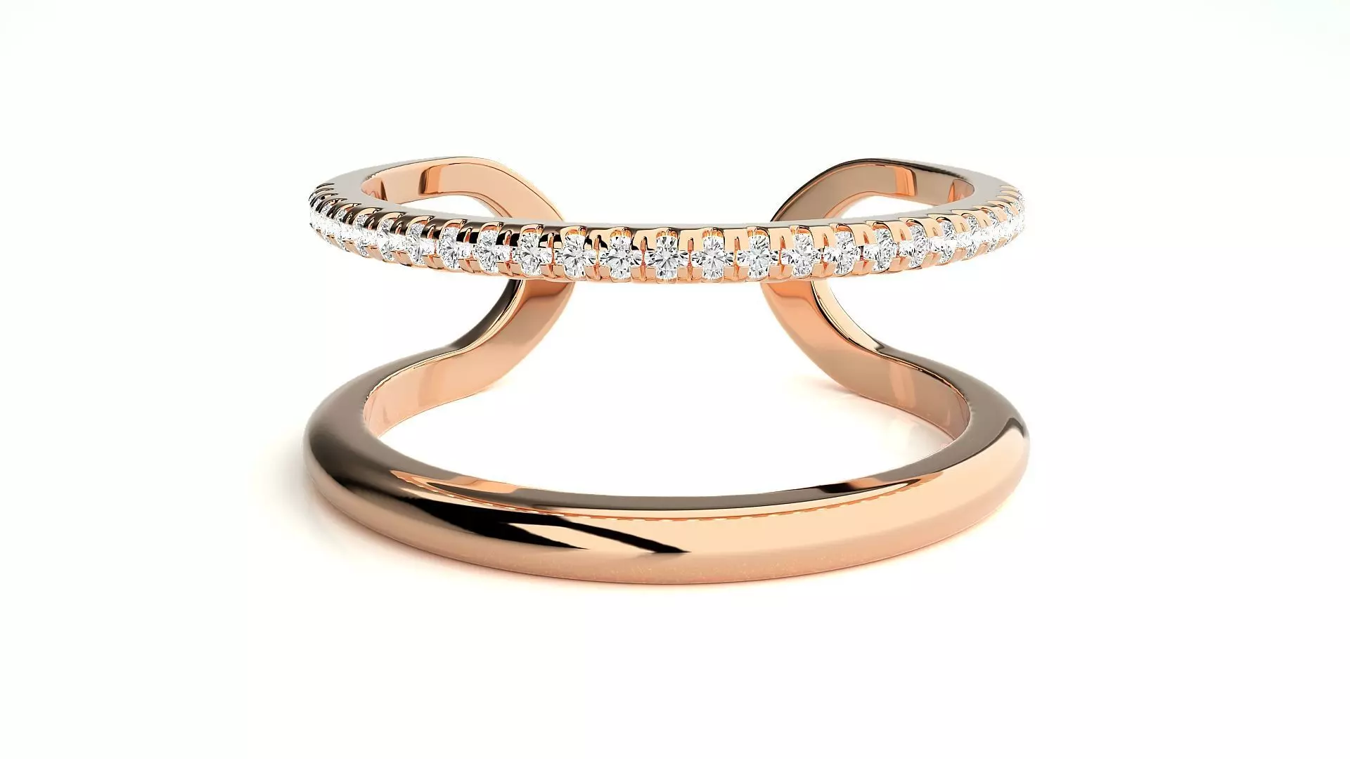 Wire Rim High Jewelry Cocktail Ring 3dm stl renders details 3D print model_0