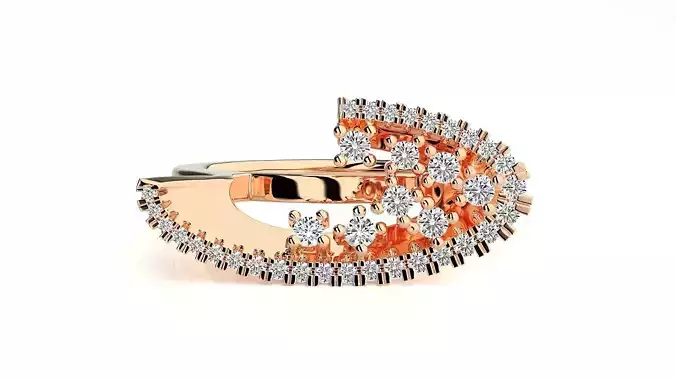 Star Cluster Orbit High Jewelry Cocktail Ring 3dm stl renders