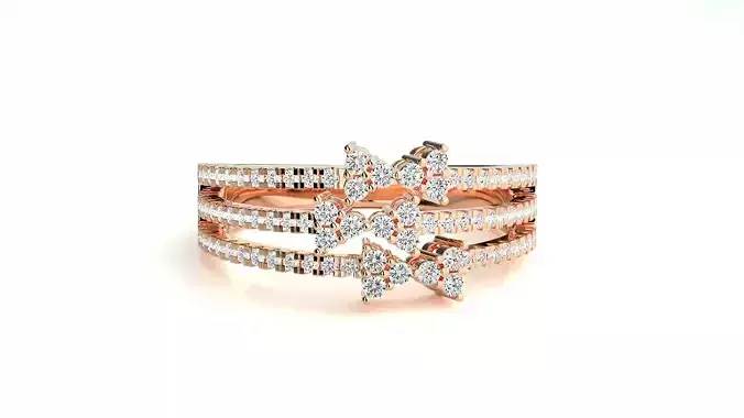 High Jewelry Cocktail Ring 3dm stl renders details