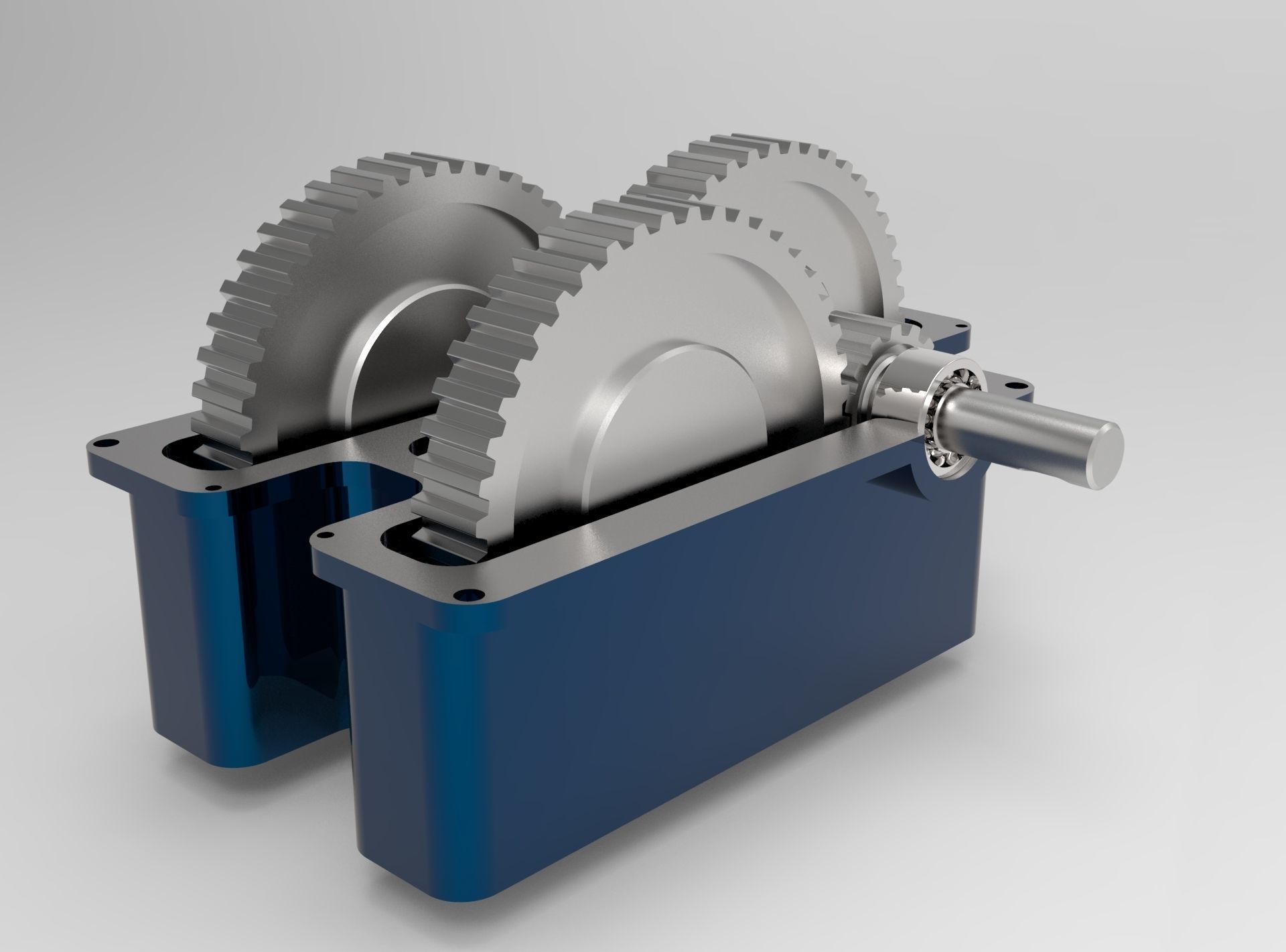 Reducer with bearings and gears 3D model_4