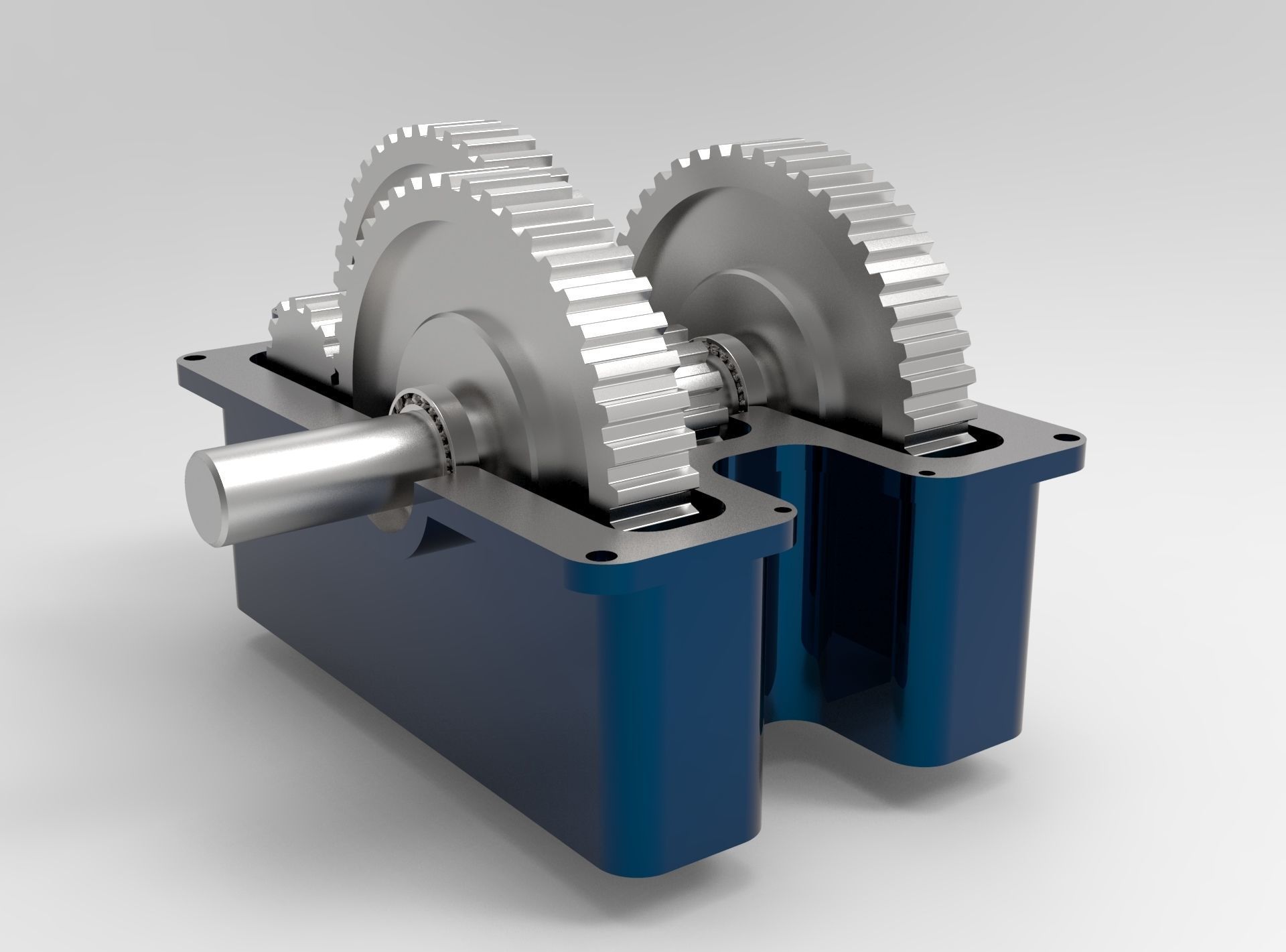 Reducer with bearings and gears 3D model_3