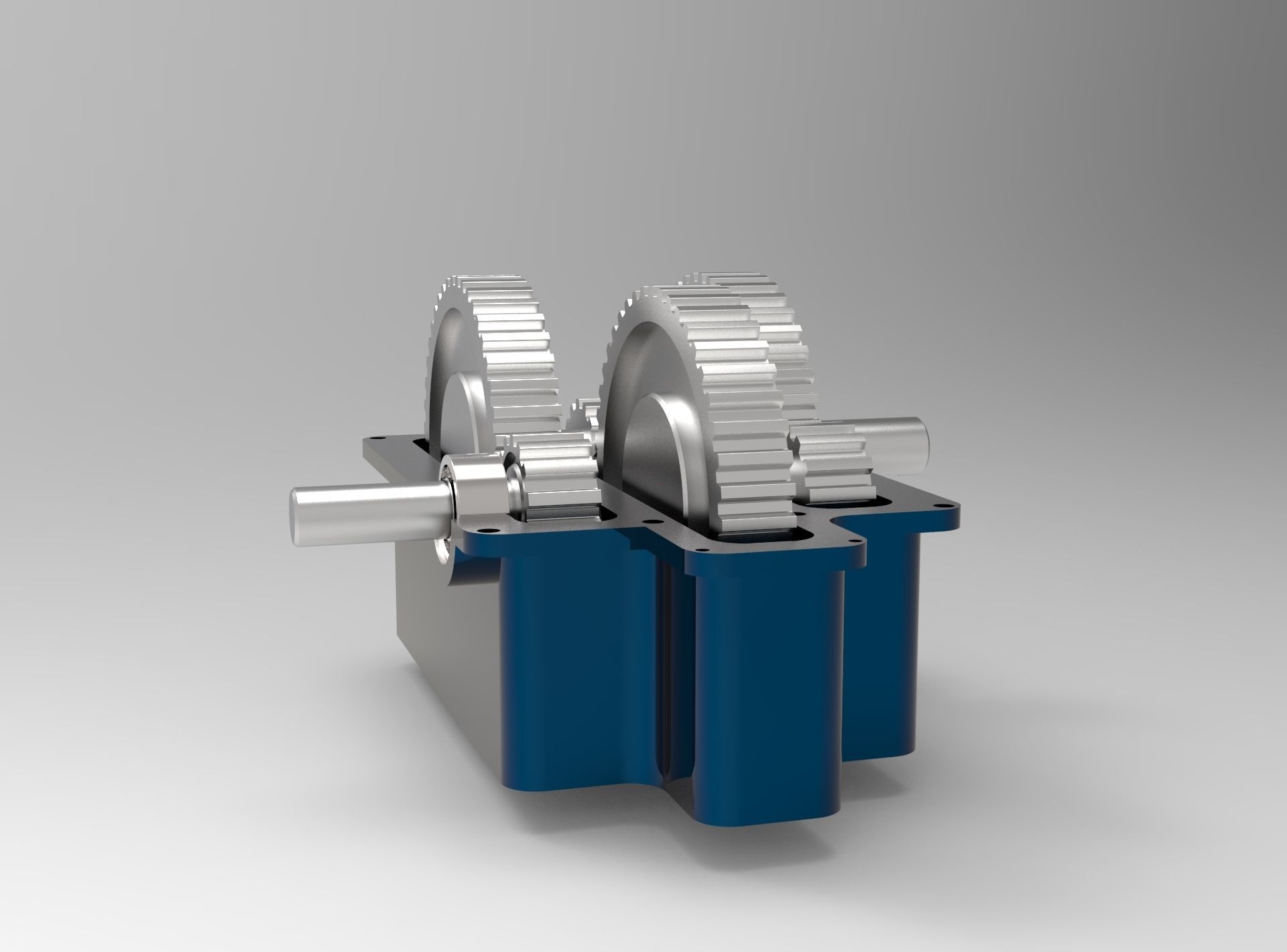 Reducer with bearings and gears 3D model_8