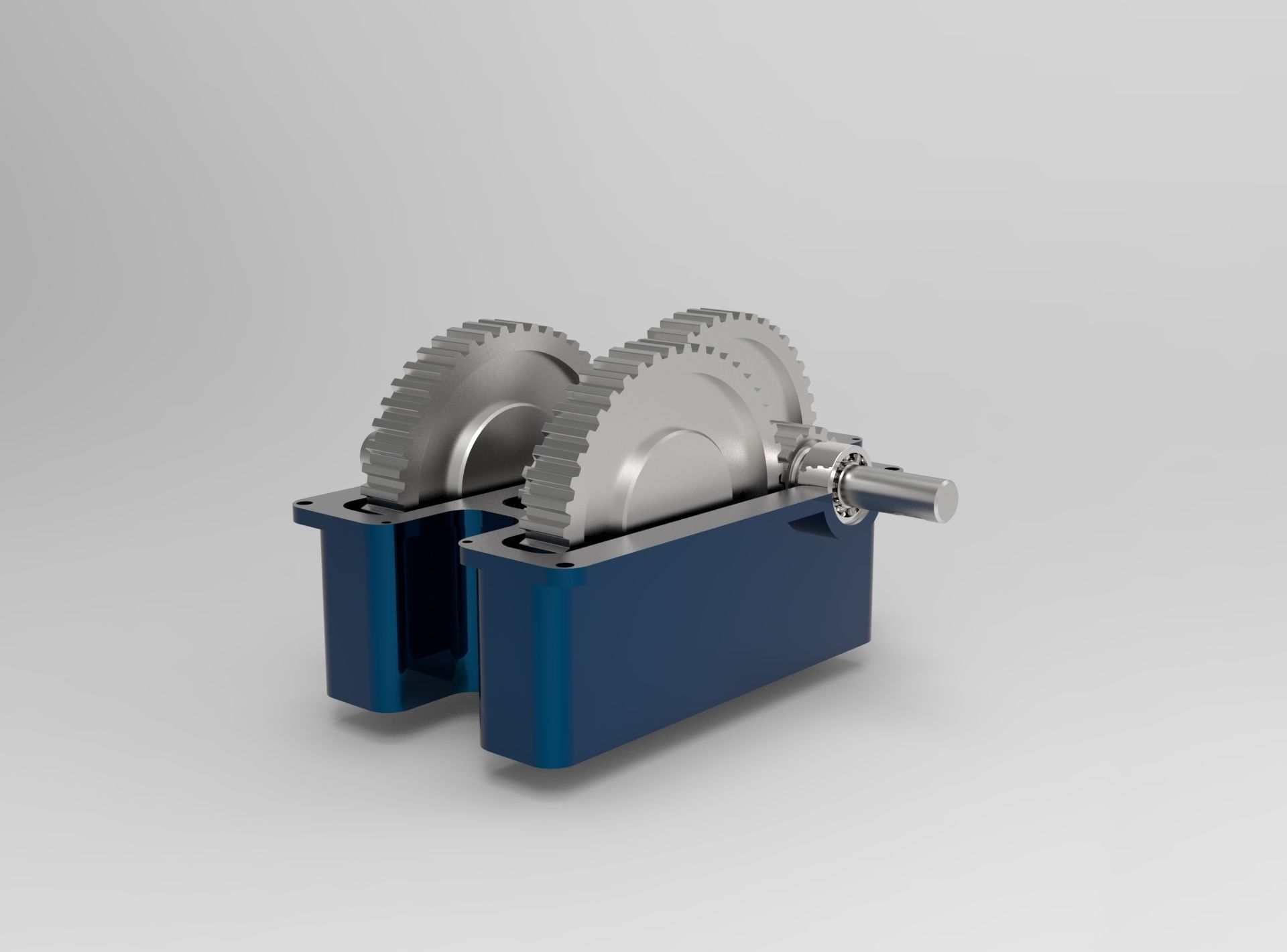 Reducer with bearings and gears 3D model_9