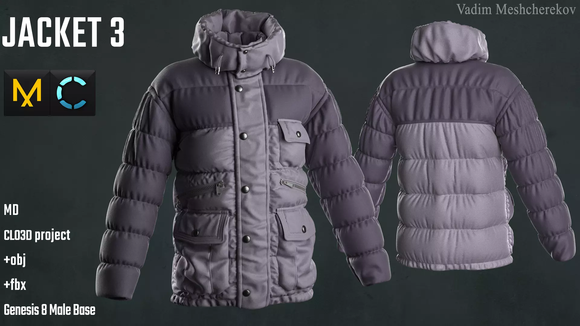 JACKET 3 puffer 3D model_0