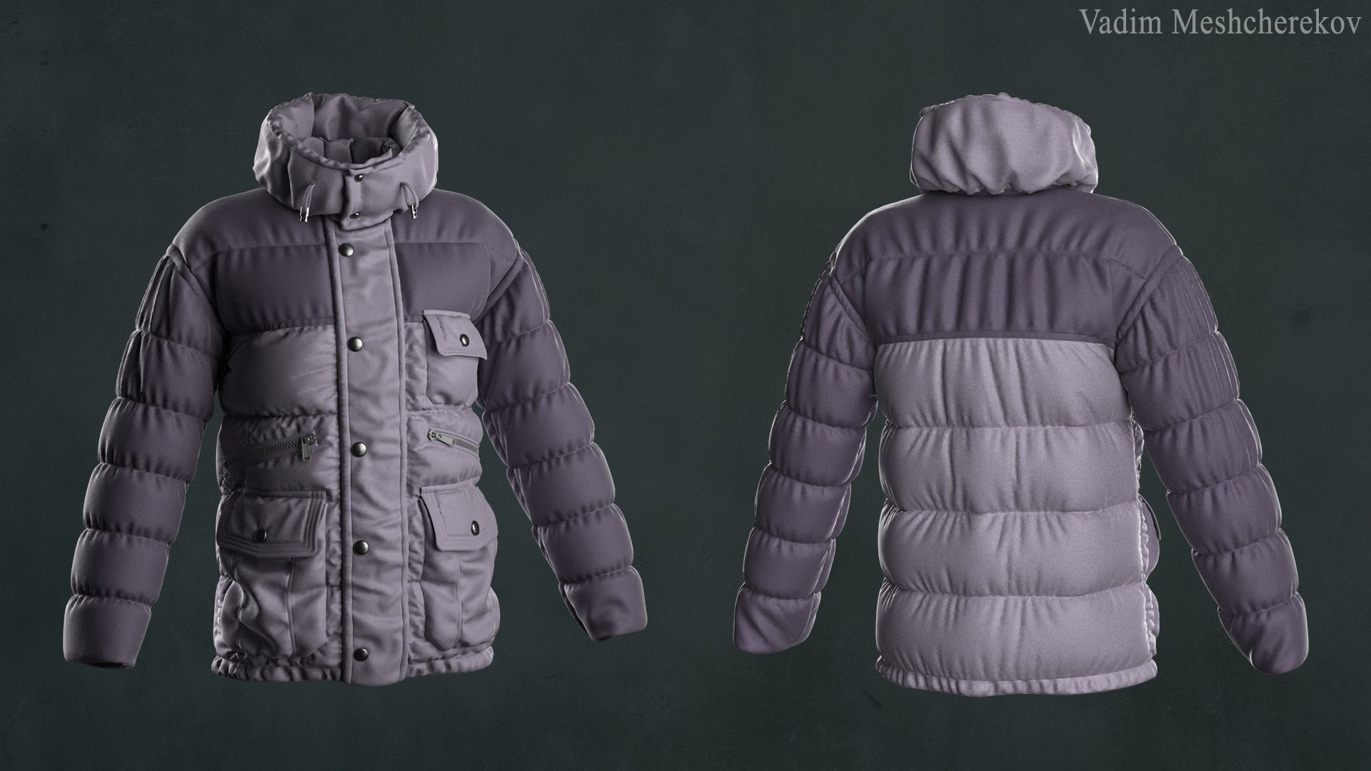 JACKET 3 puffer 3D model_2