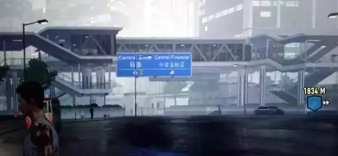 Pedestrian Bridge Low-poly 3D model