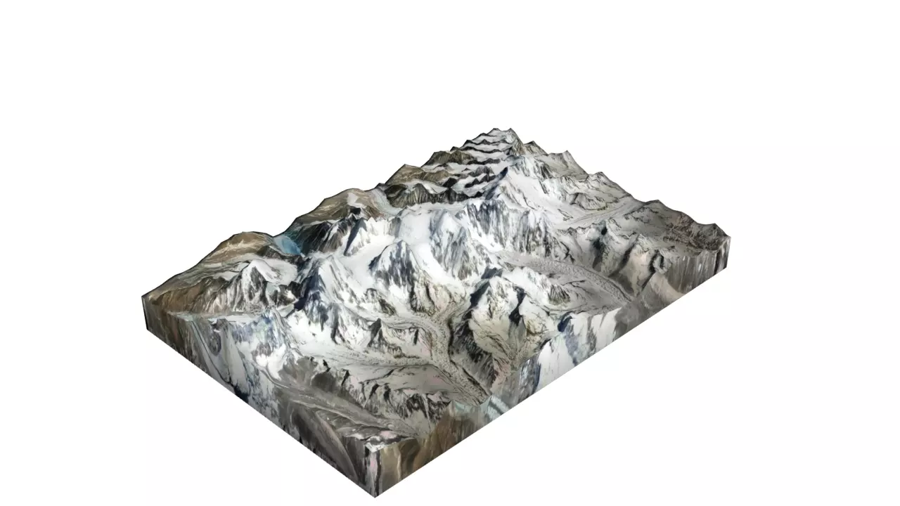 Labuche Kang Mountain Low-poly 3D model_0