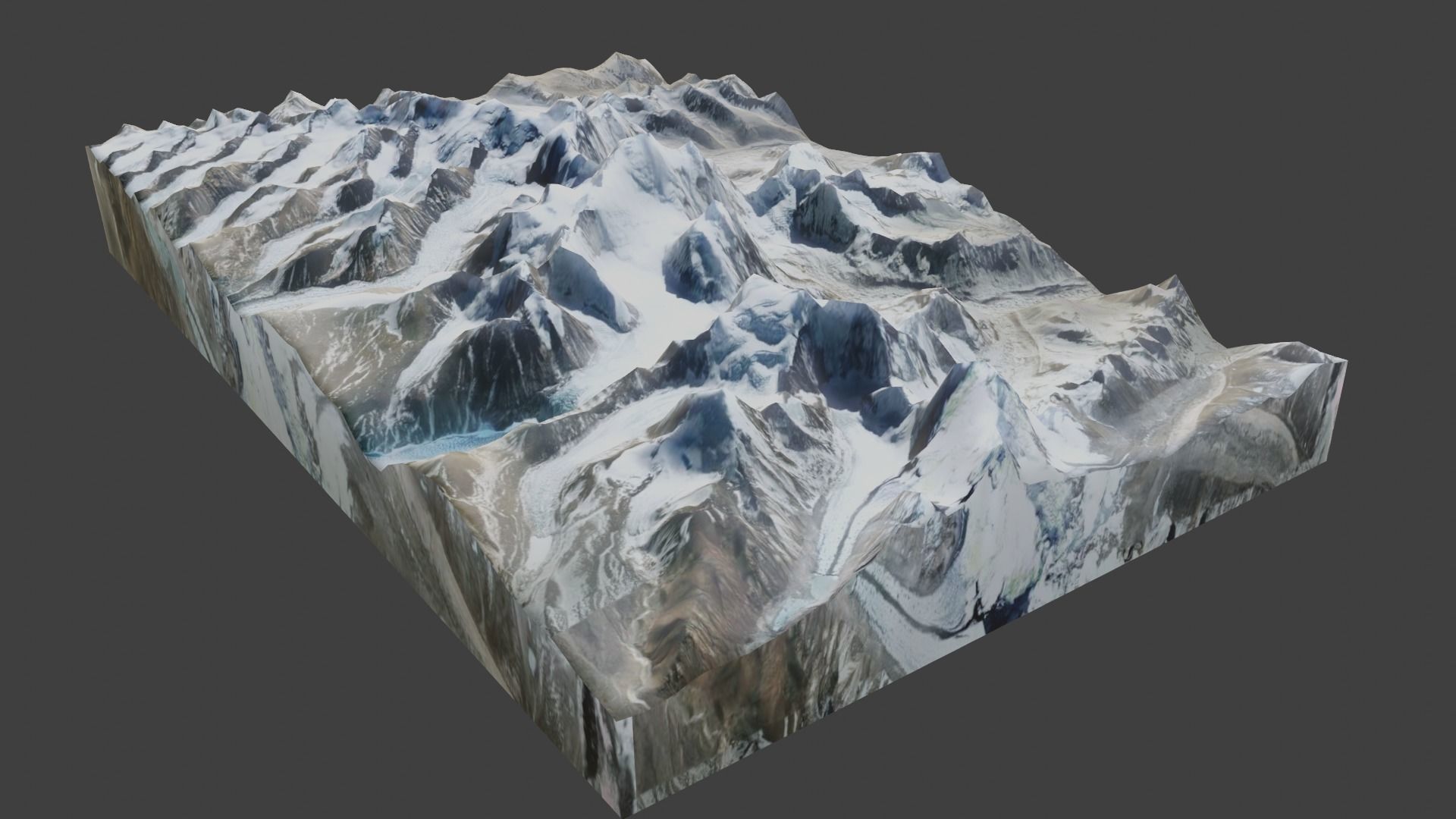 Labuche Kang Mountain Low-poly 3D model_4