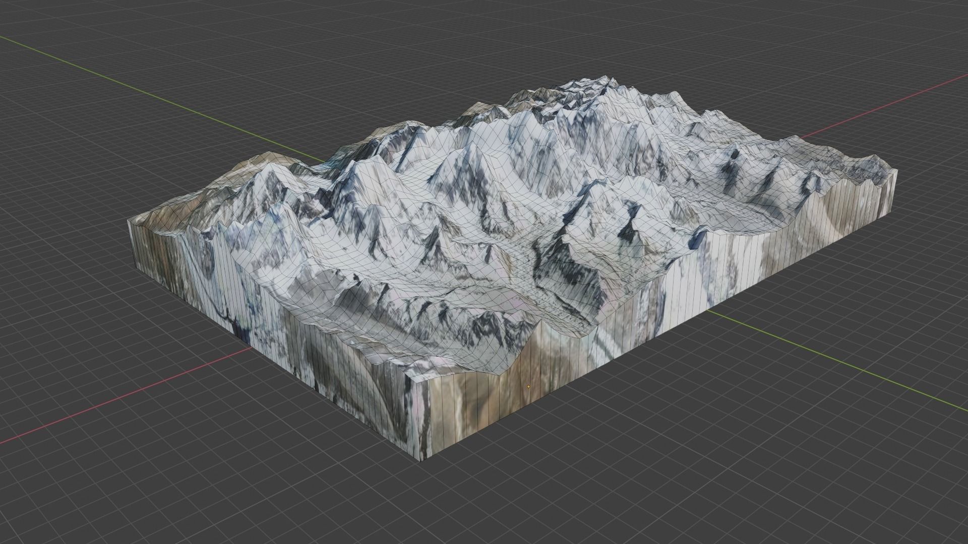 Labuche Kang Mountain Low-poly 3D model_6