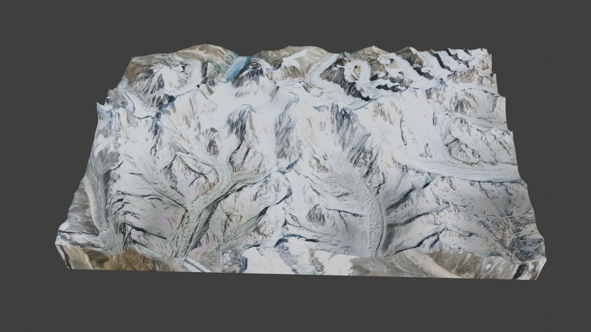 Labuche Kang Mountain Low-poly 3D model_5