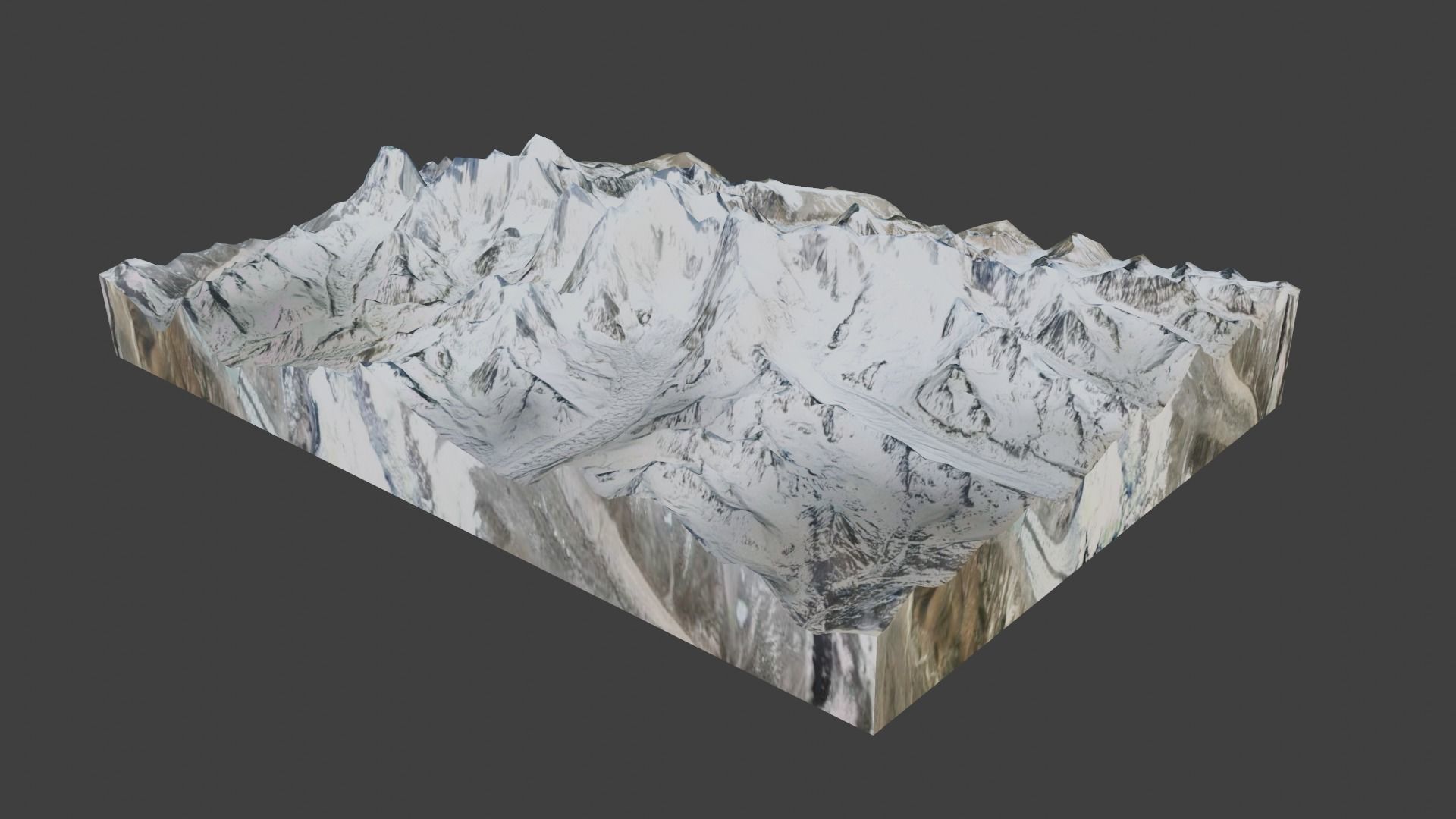 Labuche Kang Mountain Low-poly 3D model_2