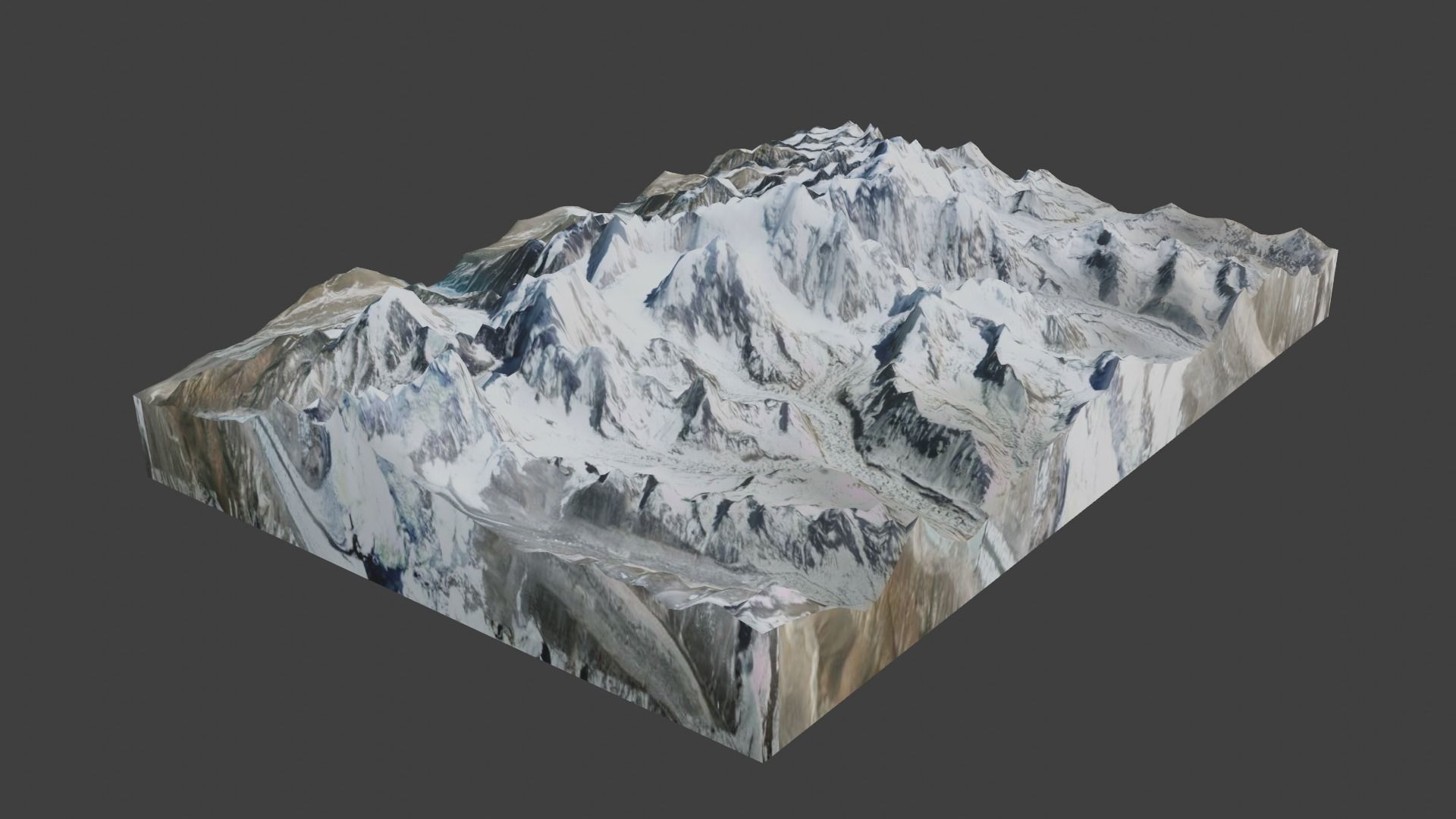 Labuche Kang Mountain Low-poly 3D model_1