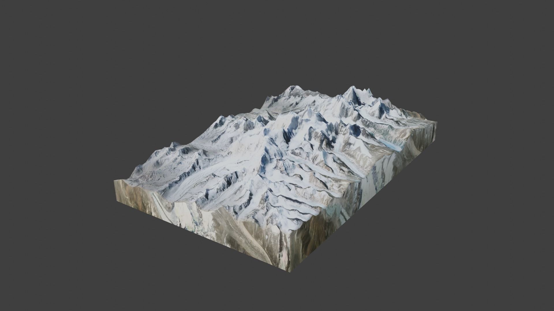 Labuche Kang Mountain Low-poly 3D model_3