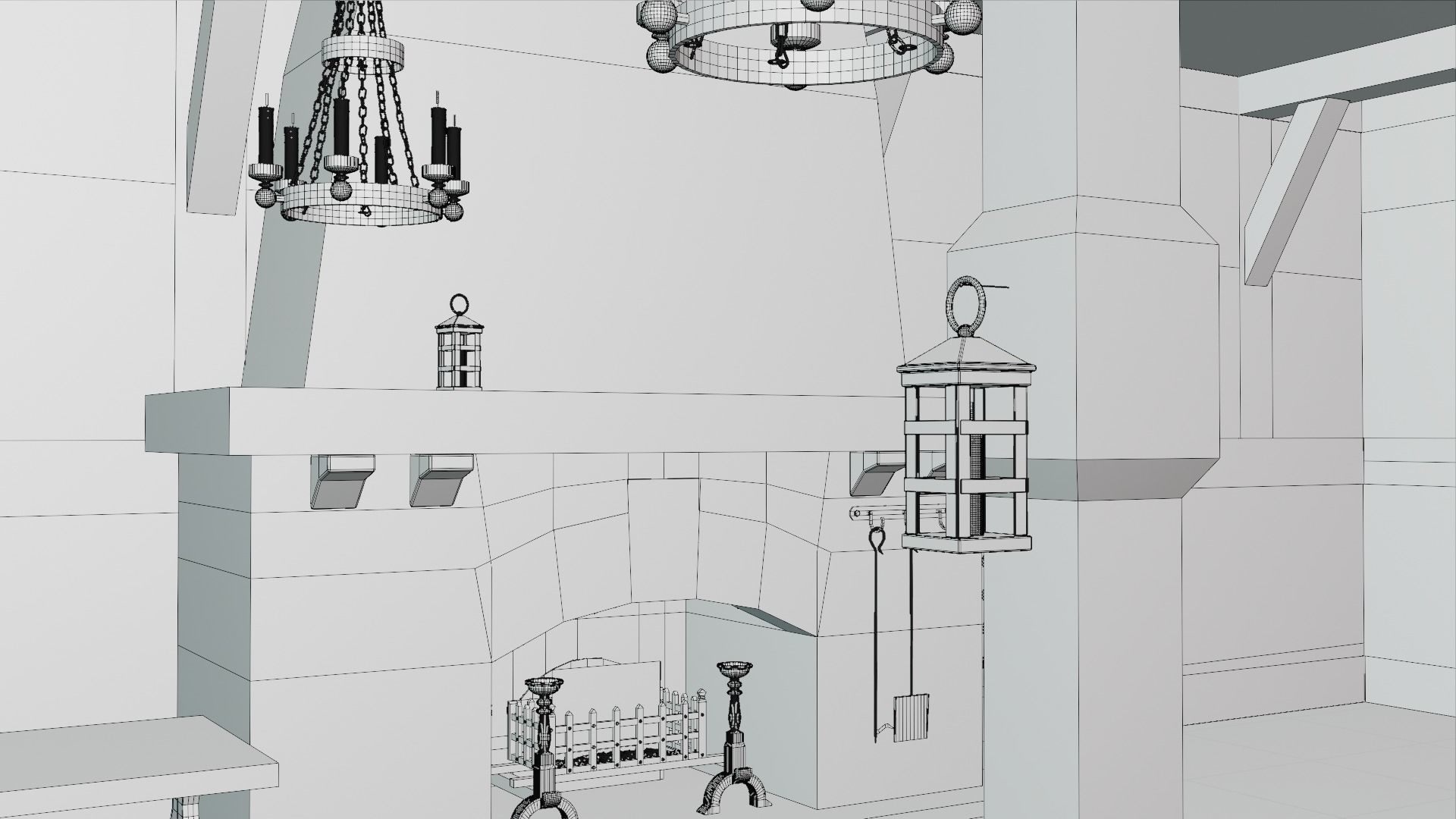 Medieval Tavern 3d Scene 3D model_23