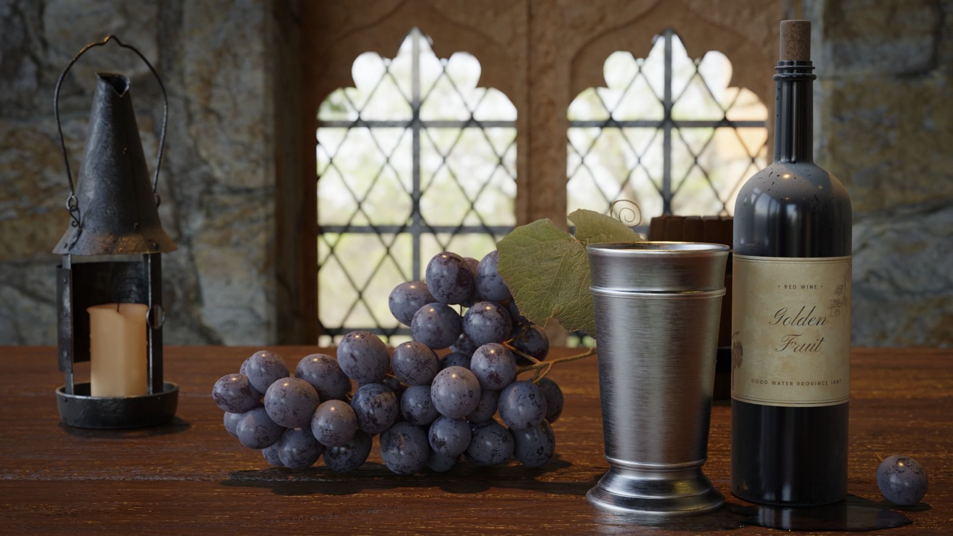 Medieval Tavern 3d Scene 3D model_9