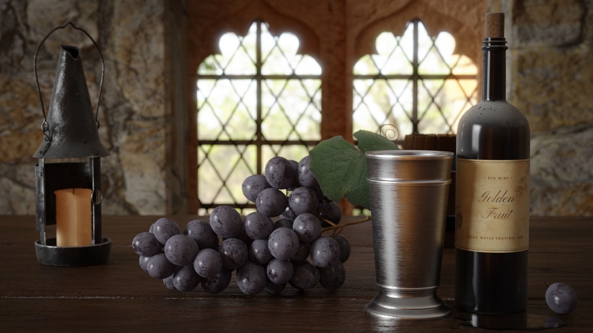 Medieval Tavern 3d Scene 3D model_1