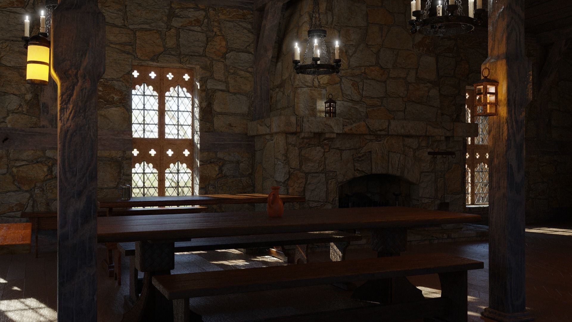 Medieval Tavern 3d Scene 3D model_4