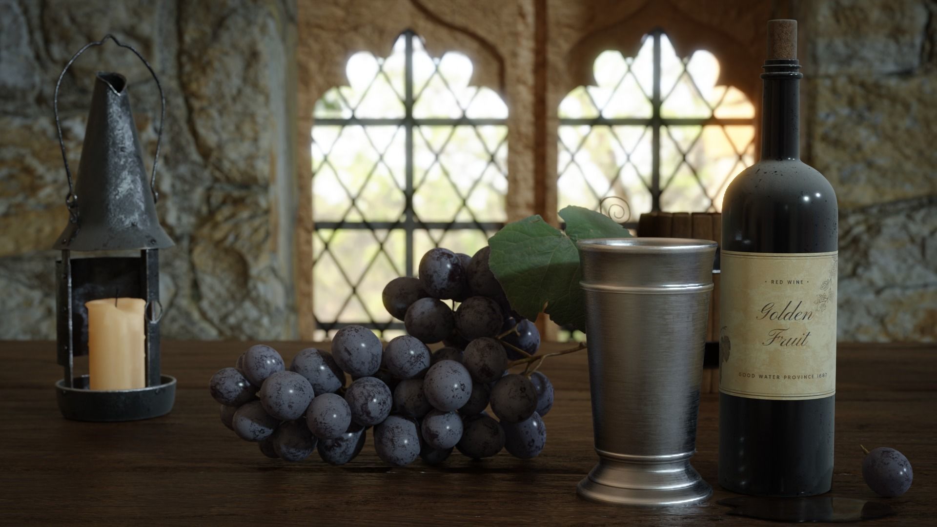 Medieval Tavern 3d Scene 3D model_8