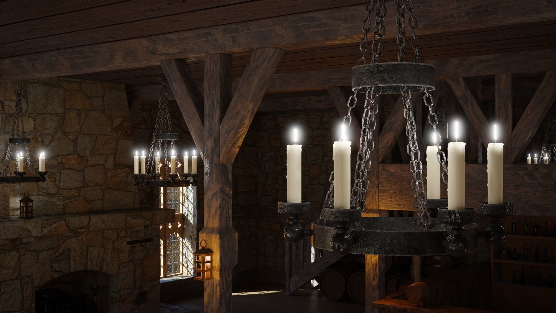 Medieval Tavern 3d Scene 3D model_3