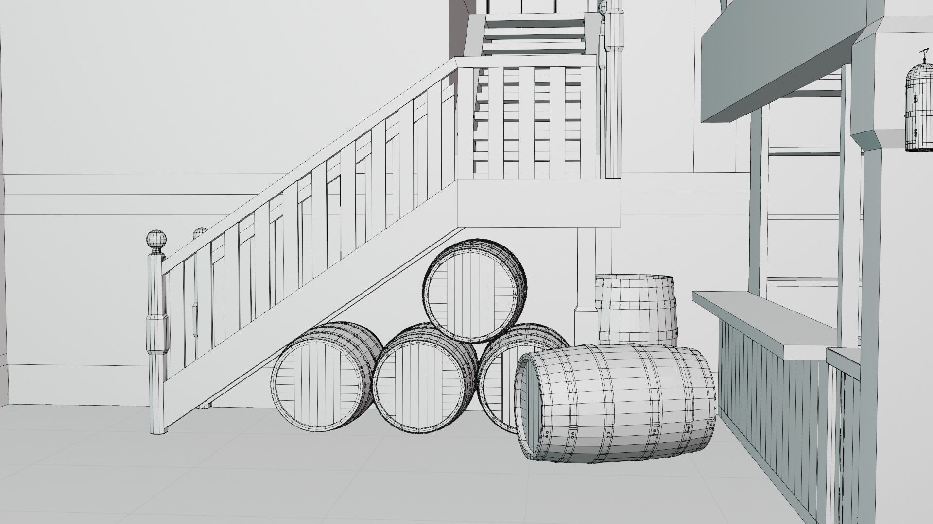 Medieval Tavern 3d Scene 3D model_24