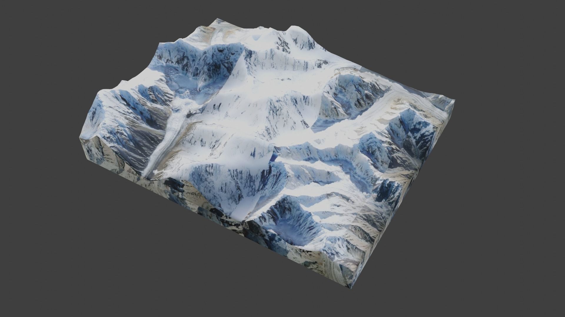 Momhil Sar Mountain Low-poly 3D model_5
