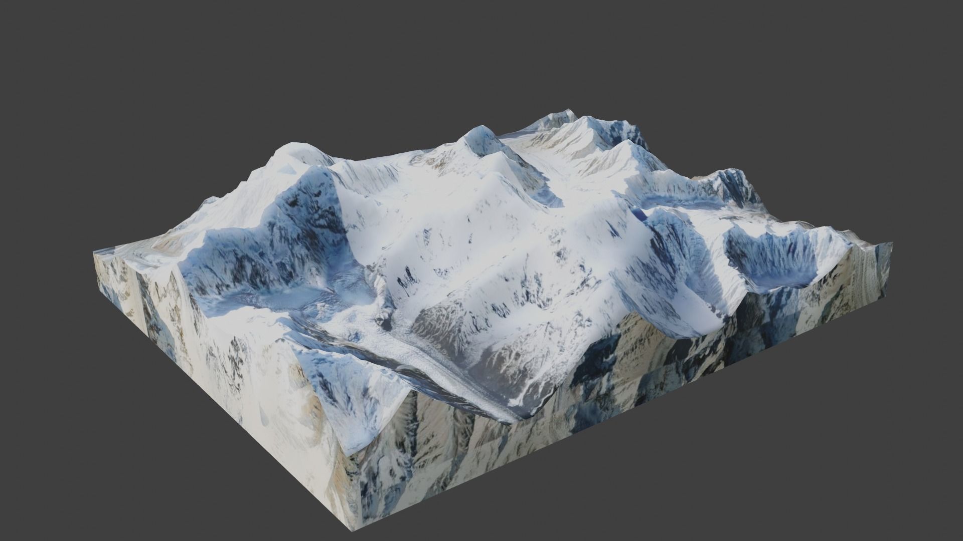 Momhil Sar Mountain Low-poly 3D model_2