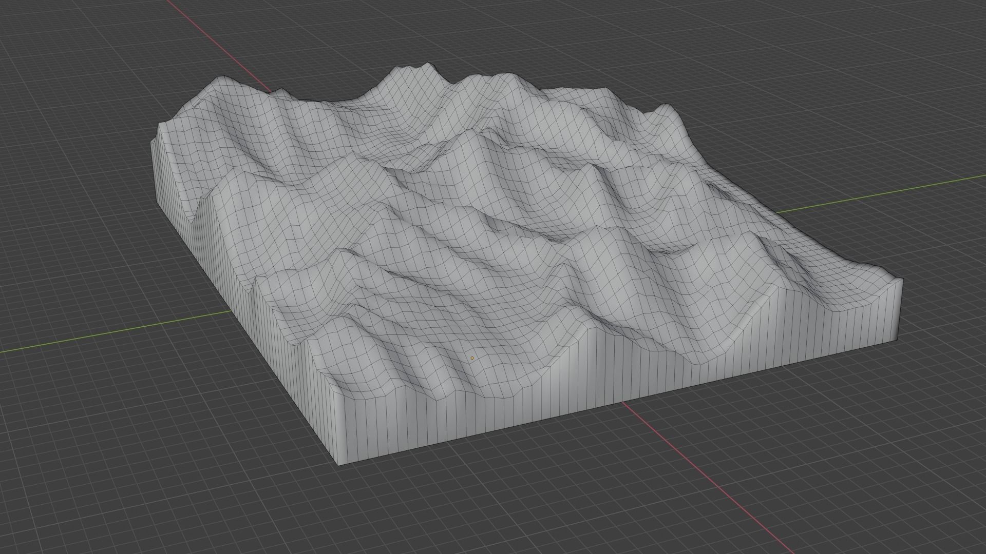 Momhil Sar Mountain Low-poly 3D model_7