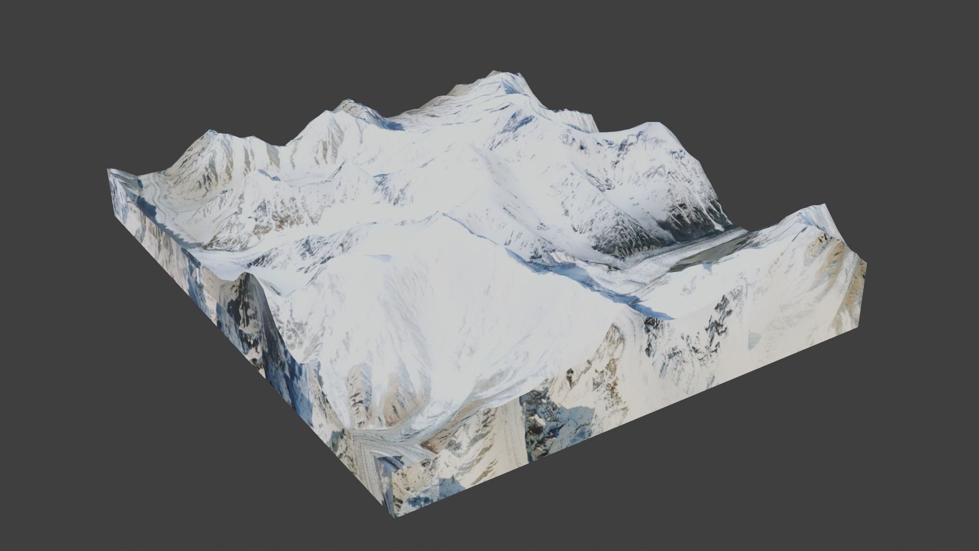 Momhil Sar Mountain Low-poly 3D model_3
