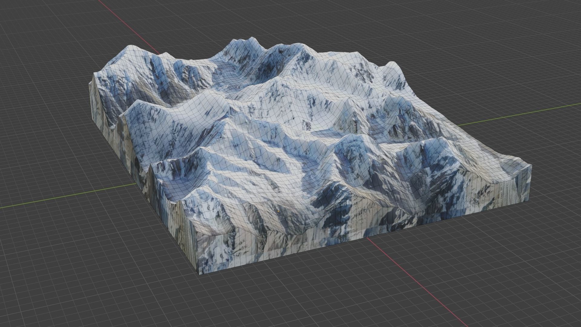 Momhil Sar Mountain Low-poly 3D model_6