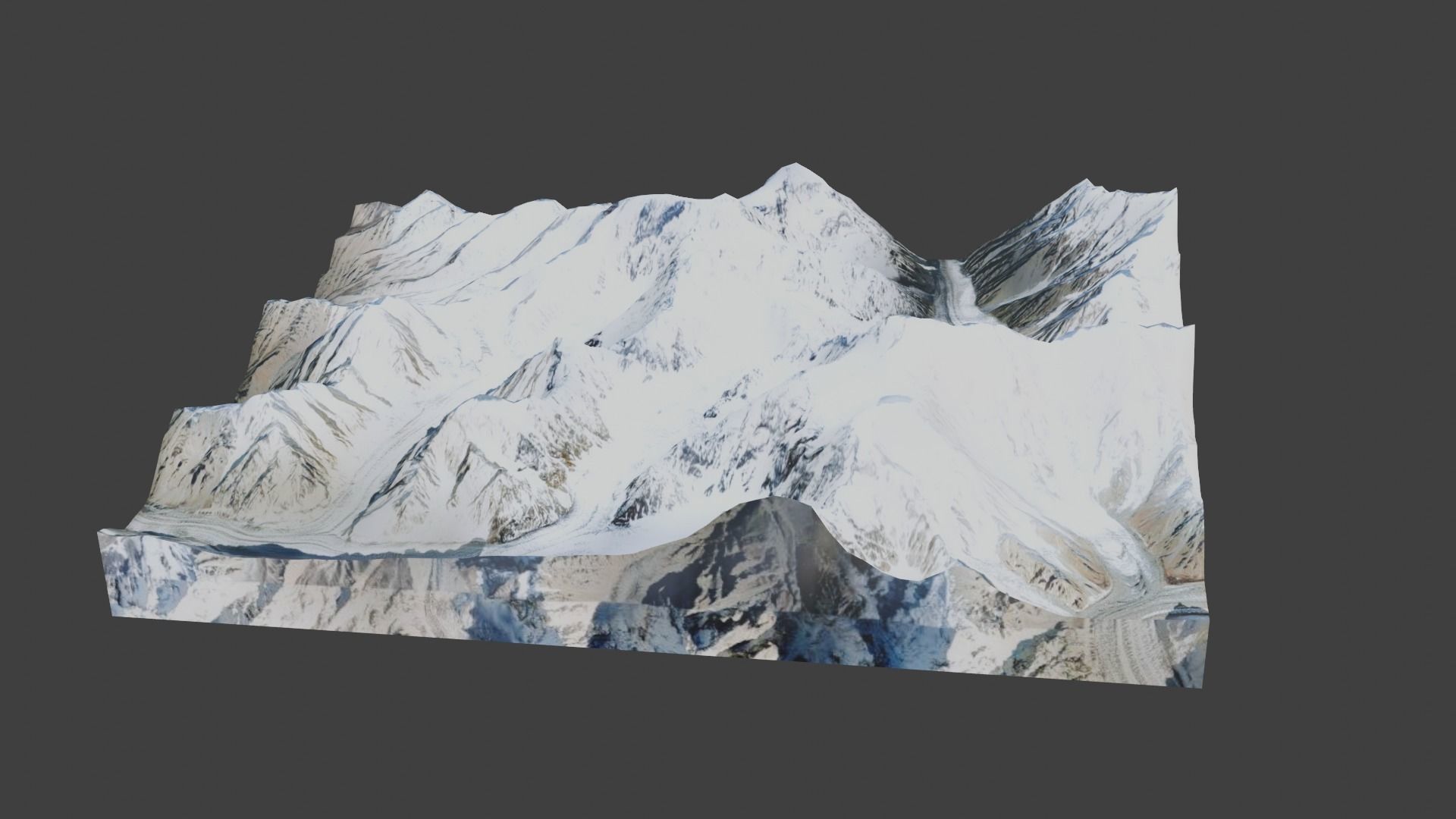 Momhil Sar Mountain Low-poly 3D model_4