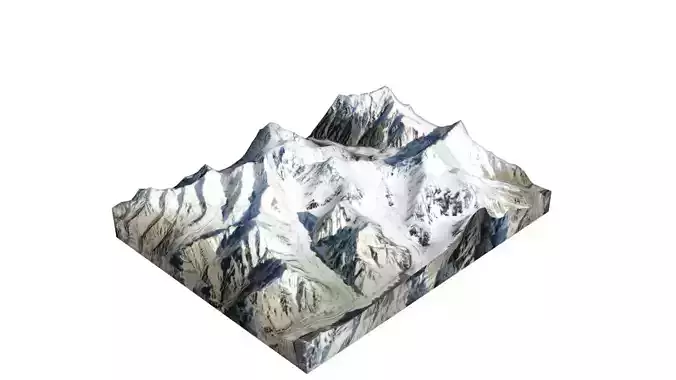Momhil Sar Mountain Low-poly 3D model Momhil Sar Mountain Low-poly 3D model