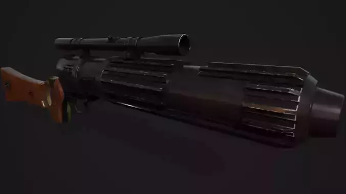 Boba Fetts Blaster EE 3 Carbine Low-poly 3D model