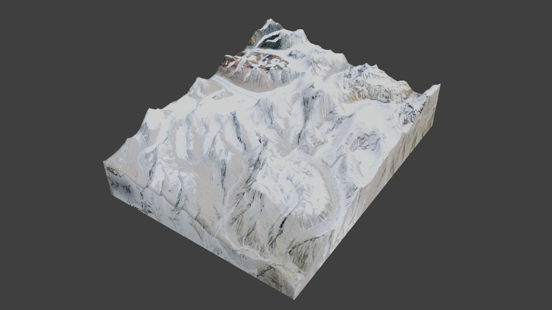 Mukut Parbat Mountain Low-poly 3D model_5