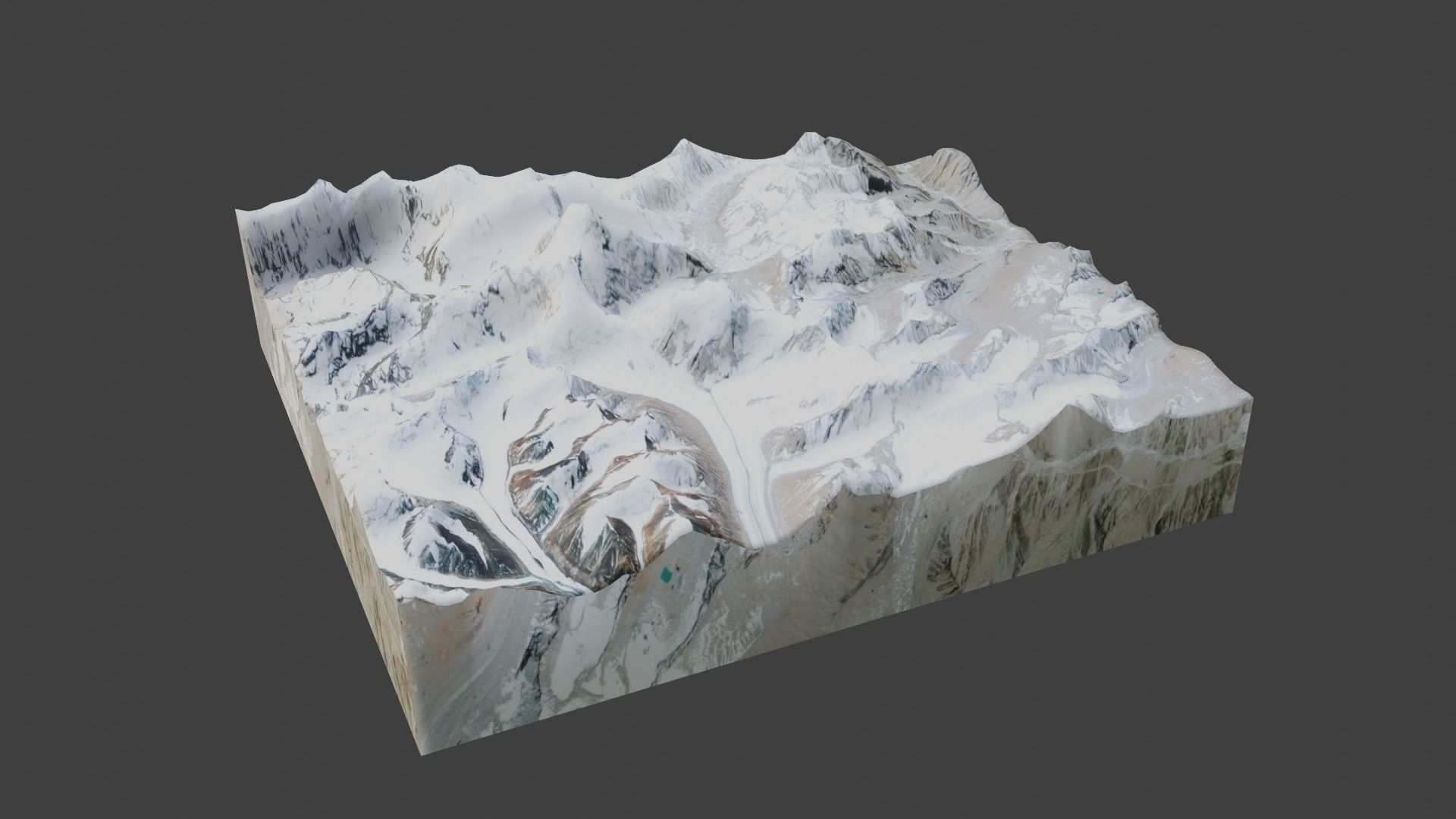Mukut Parbat Mountain Low-poly 3D model_3