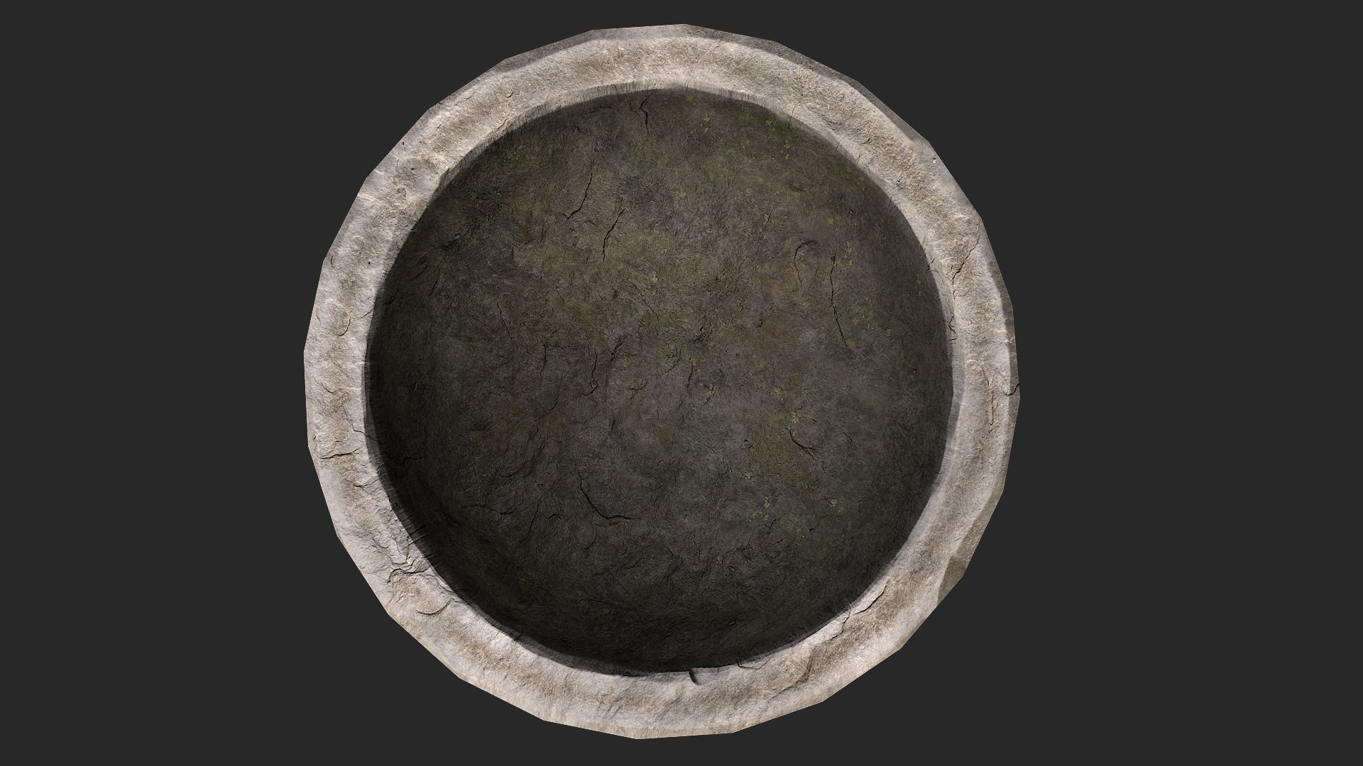 Stone Mortar and Pestle Low-poly 3D model_6