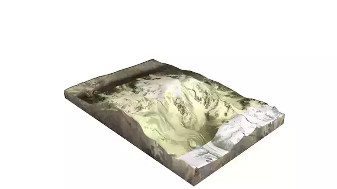 Muztagh Tower Mountain Low-poly 3D model