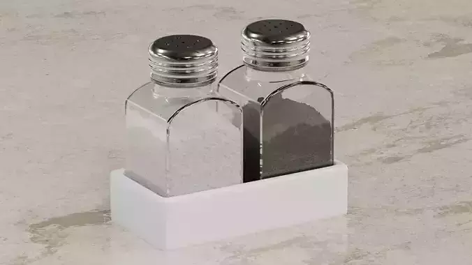 Salt and pepper shakers 3D model