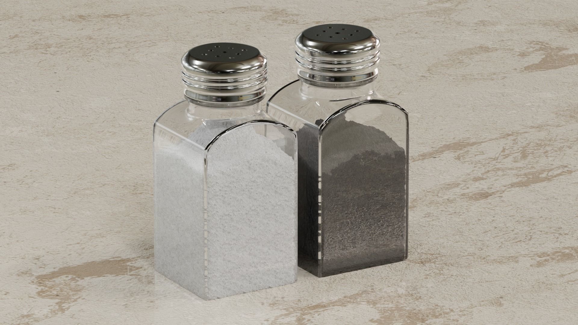 Salt and pepper shakers 3D model_1