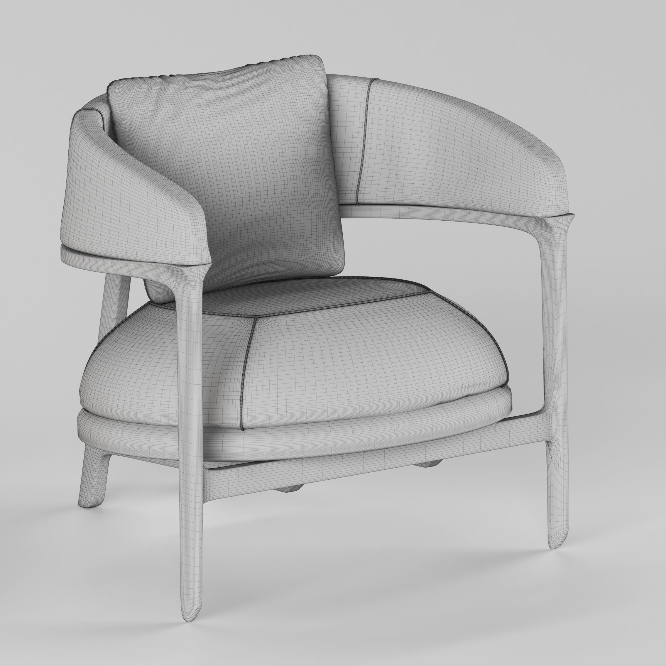 classic chair 3D model_4