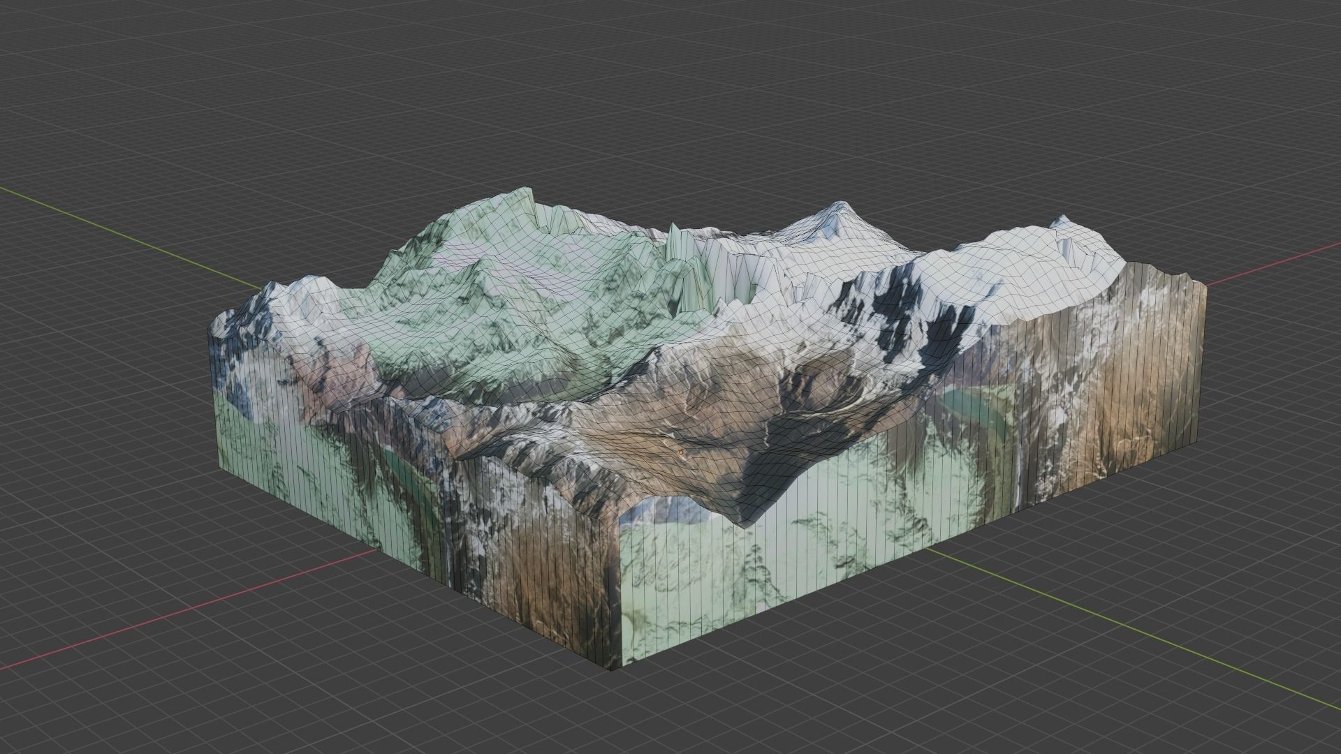 Ngadi Chuli Mountain Low-poly 3D model_6