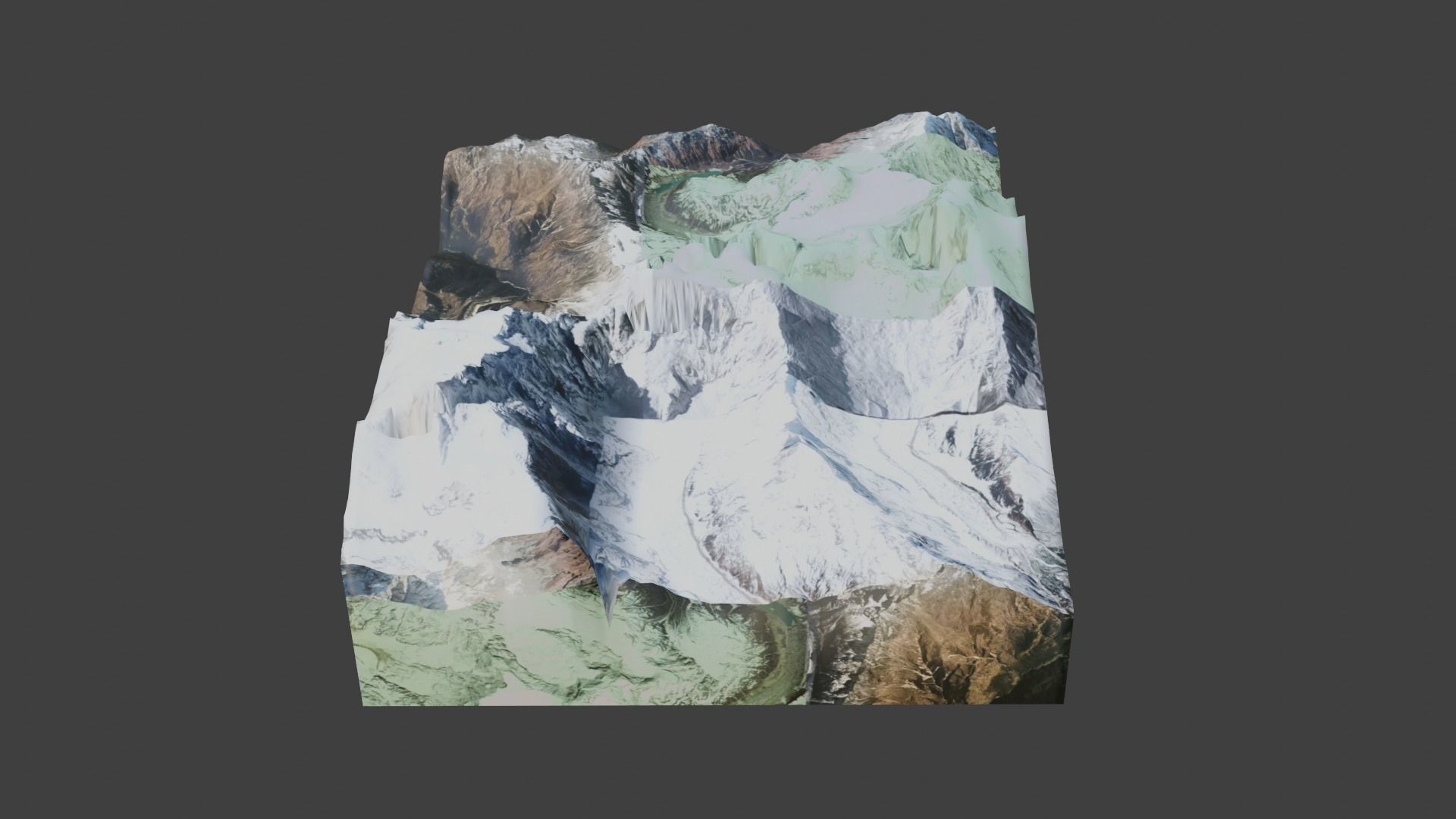 Ngadi Chuli Mountain Low-poly 3D model_3