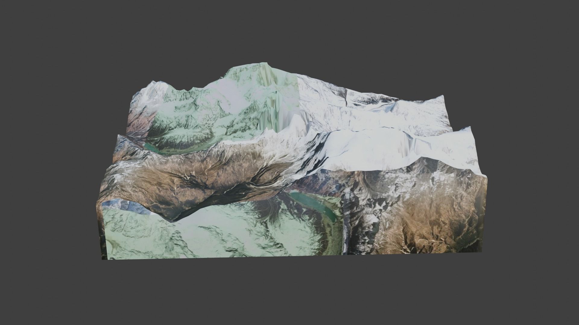 Ngadi Chuli Mountain Low-poly 3D model_4