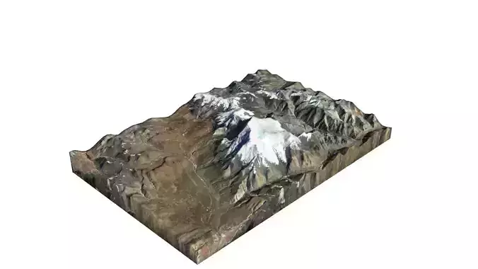 Noijin Kangsang Mountain Low-poly 3D model Noijin Kangsang Mountain Low-poly 3D model