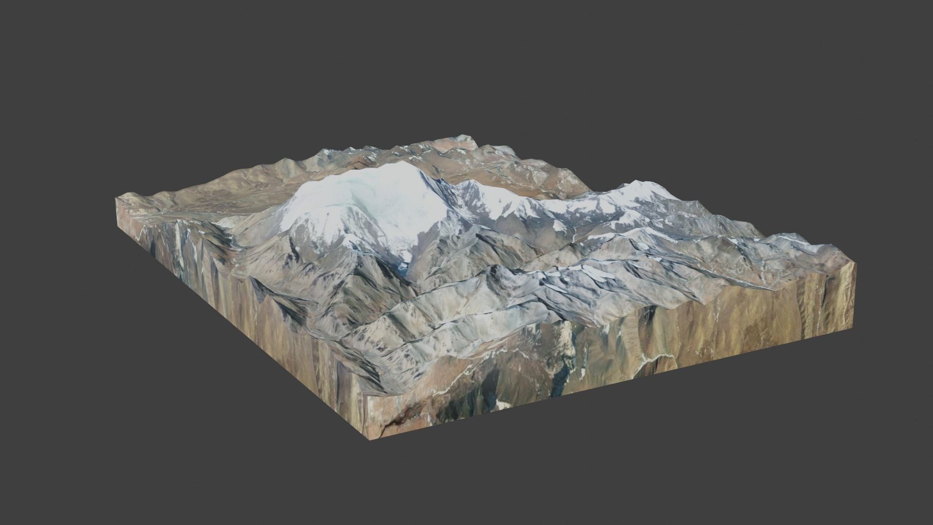 Noijin Kangsang Mountain Low-poly 3D model_3