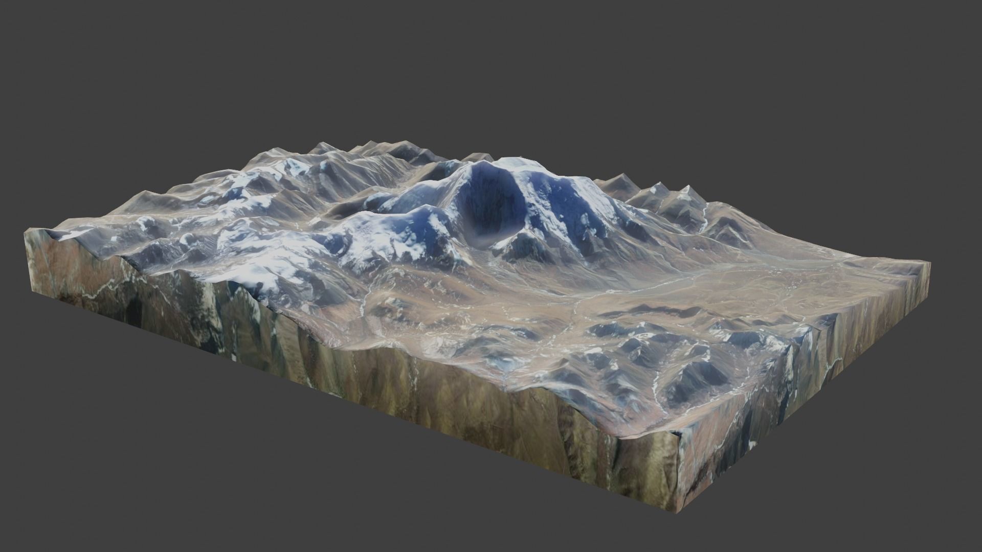 Noijin Kangsang Mountain Low-poly 3D model_1