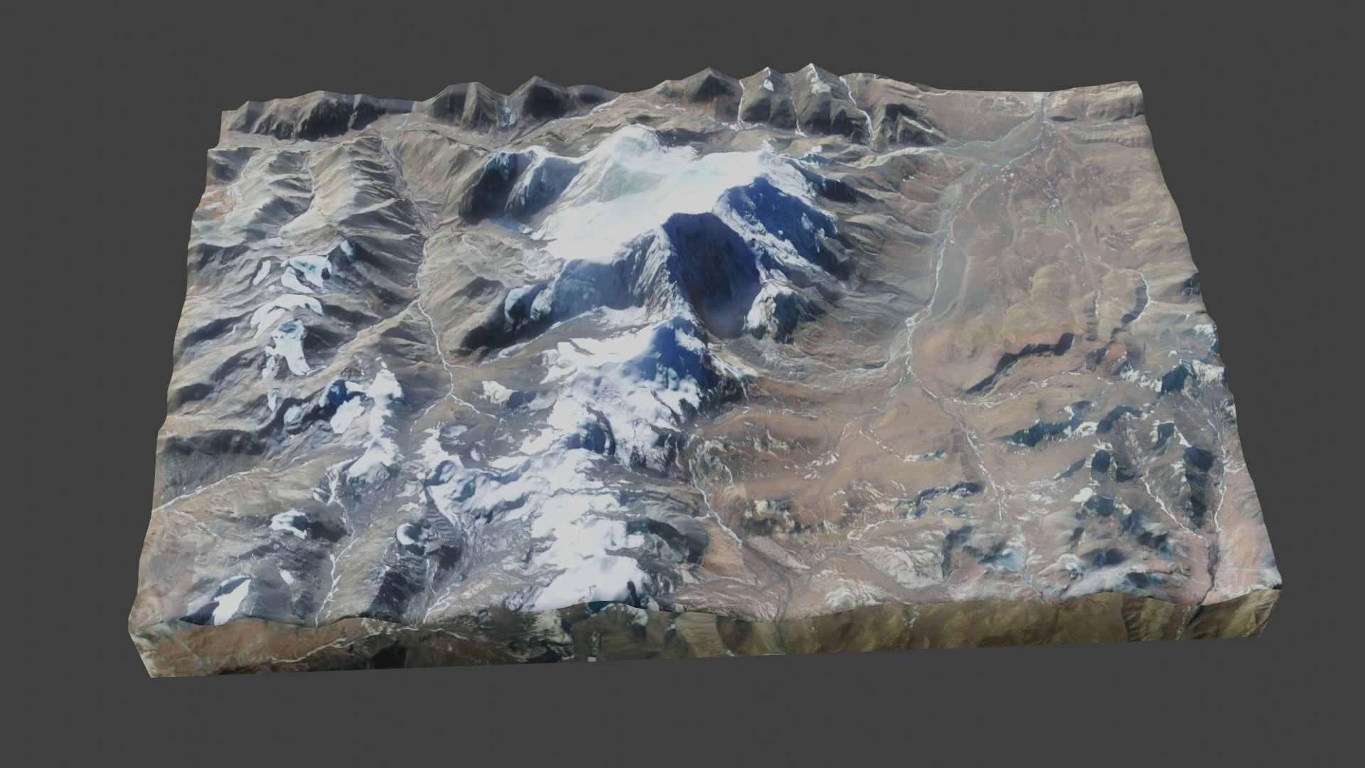 Noijin Kangsang Mountain Low-poly 3D model_5