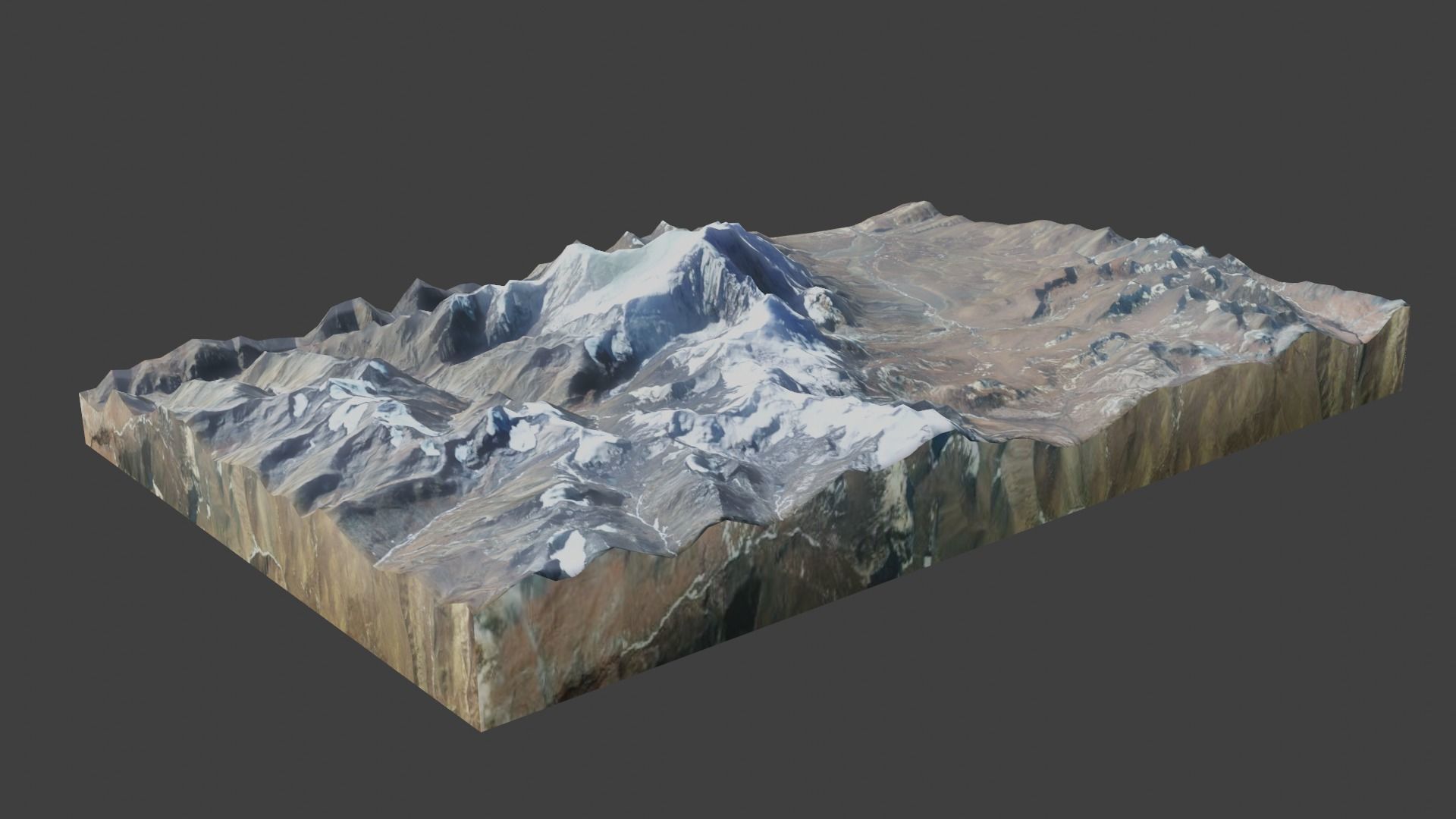 Noijin Kangsang Mountain Low-poly 3D model_2