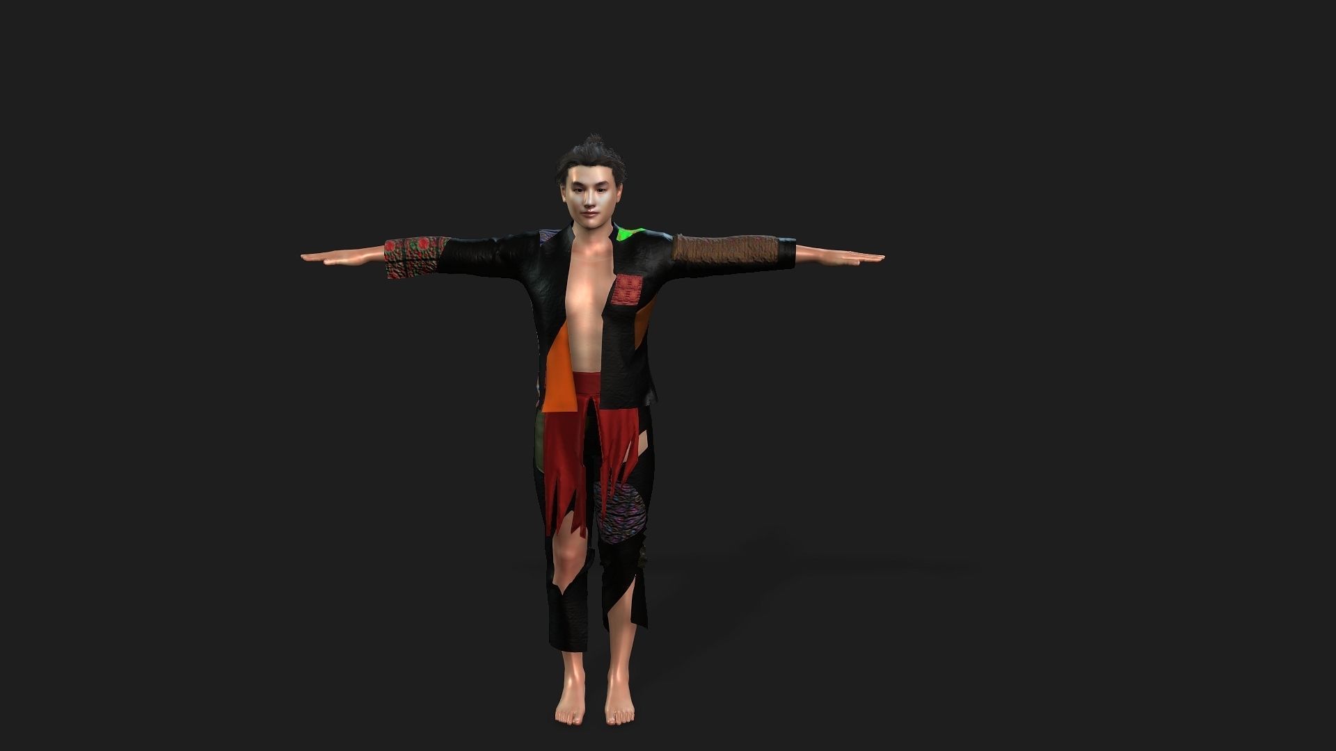 Tub ntsuag Hmong poor man 3D model_2