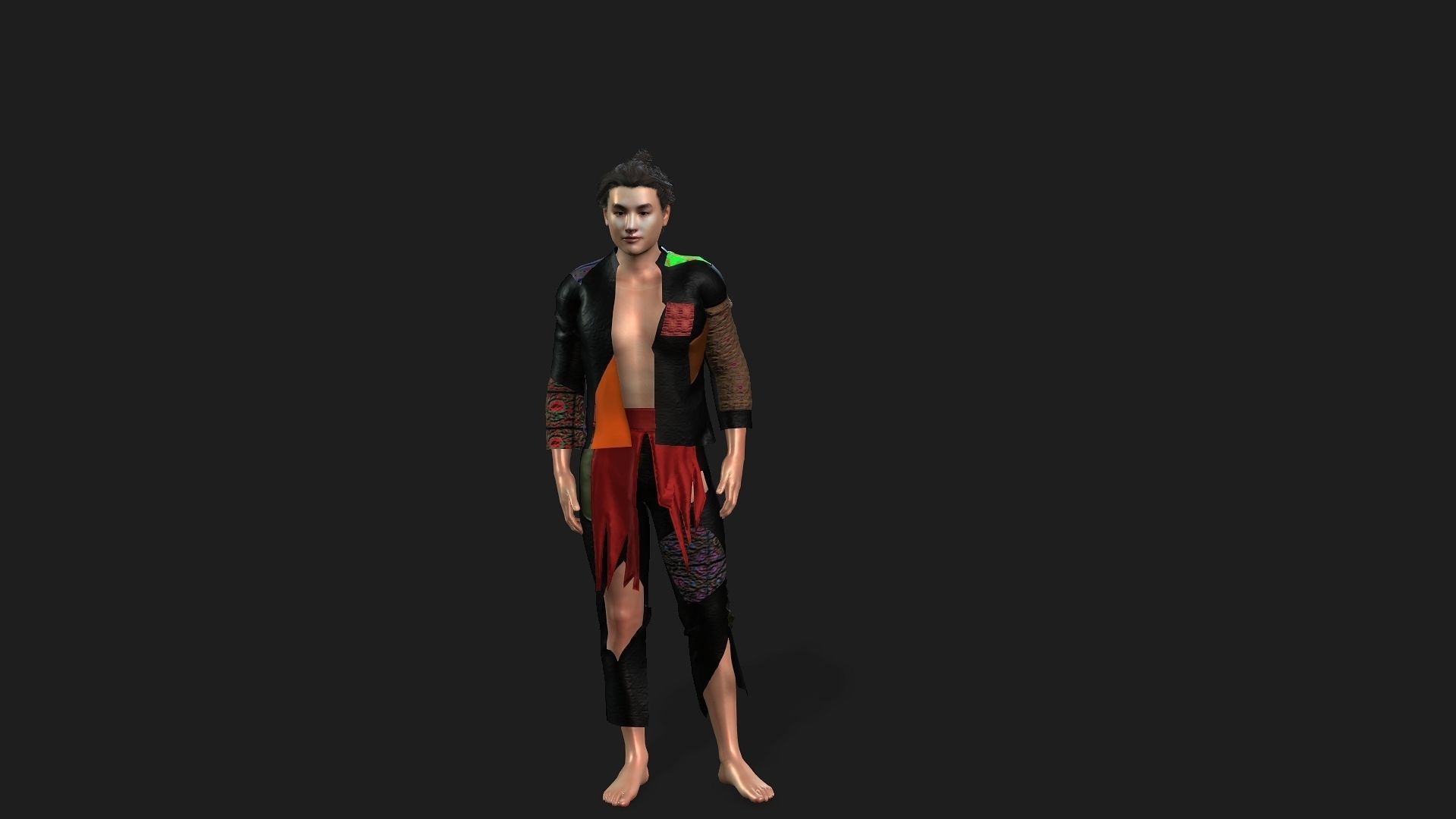 Tub ntsuag Hmong poor man 3D model_1